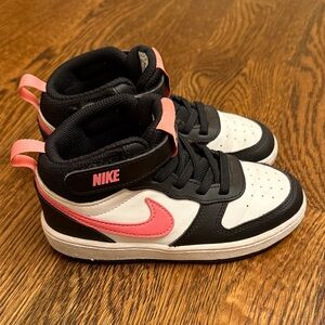 Nike Kids' Black, White, and Pink Sneakers